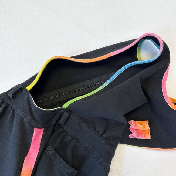 Big Bud Press Apron Shopgirl A-Line  Dress Black Rainbow Size Small NO BELT - Picture 6 of 11